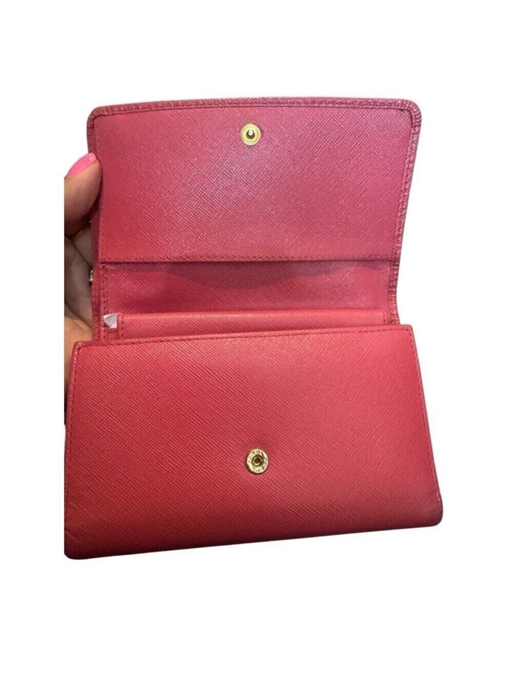 Prada Pink Saffiano tri-Fold Continental Wallet - Picture 10 of 16